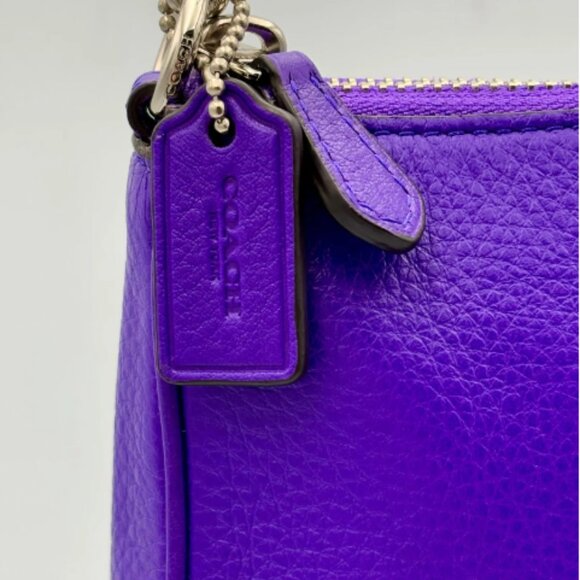 Coach Nolita | Purple Leather Mini Shoulder Bag | Chain Strap Wristlet | F53340 - Picture 3 of 16